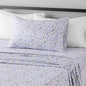 Amazon Basics Lightweight Super Soft Easy Care Wrinkle Free Microfiber 3 Piece Bed Sheet Set with 14-Inch Deep Pockets, Twin, Blue Floral, Floral, Kids, Men & Women Bedding