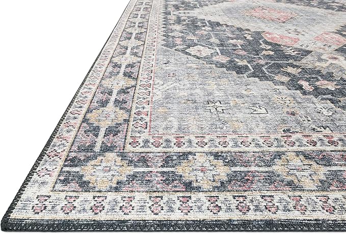 Loloi Skye Collection SKY-02 Charcoal/Multi 6'-0" x 9'-0" Area Rug
