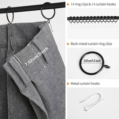 WdFour 42x84 Inch Blackout Curtains - Thermal Insulated Pinch Pleated Drapes, 100% Light Blocking, Extra Long Back Tab Panels for Bedroom & Living Room, Pack of 2 (Dark Gray)