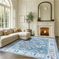 Fame Rugs Teal Modern Oushak Rug 3x5, Washable Vintage Turkish Colorful Oriental Antique Inspired Foldable Small Area Rugs, Luxury Living Room Bedroom (995T, 2'6" x 5')