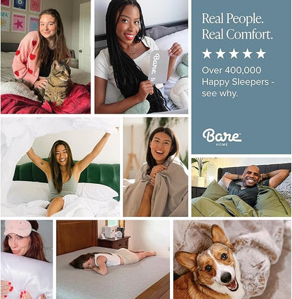 Bare Home Hotel Luxury Cal King Sheet Set, Extra Soft, 6 Piece Set, Deep Pockets, Easy Fit, Cooling & Breathable, Wrinkle, Fade, Stain Resistant, Includes 4 Pillowcases (California King, White)