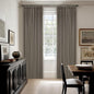 Taupe Grey Pleated Linen Blackout Curtains 80 Inches Long for Bedroom Living Room Pinch Pleat Black Out Thermal Insulated Ring Hooks Room Darkening Drapes Brownish Gray 80 Inch Curtains with Liner