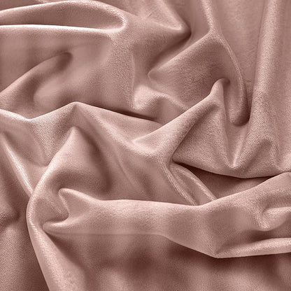RYB HOME Rose Pink Velvet Curtains 102 inches, Back Tab Soft Fabric Room Darkening Thermal Insulated Luxurious Home Decor Curtains for Living Room Bedroom, W 52" x L 102", 2 Panels Set
