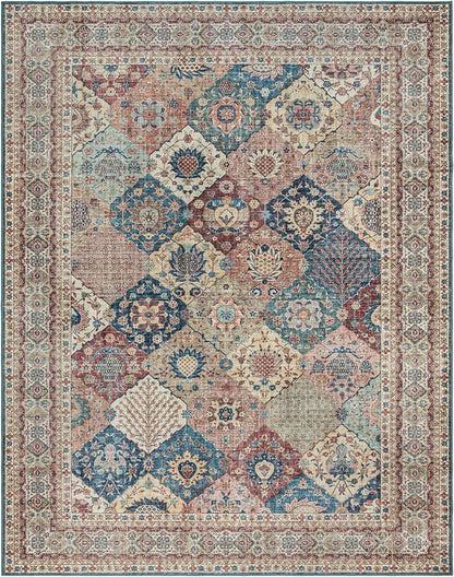 Gertmenian Indoor Boho Area Rug - 9x13 Extra Large, Non Slip, Super Strong, Ideal for High Traffic Areas in Bedroom, Living Room, Kitchen - Cinzia, Bronze, 28509