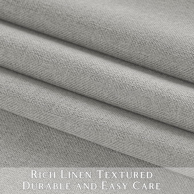 ChrisDowa 100% Blackout Light Grey Solid Curtains 72 Inches Long 2 Panels for Bedroom Living Room,Farmhouse Room Darkening Thermal Insulated Soundproof Grommet Top Window Treatment Drapes,52x72