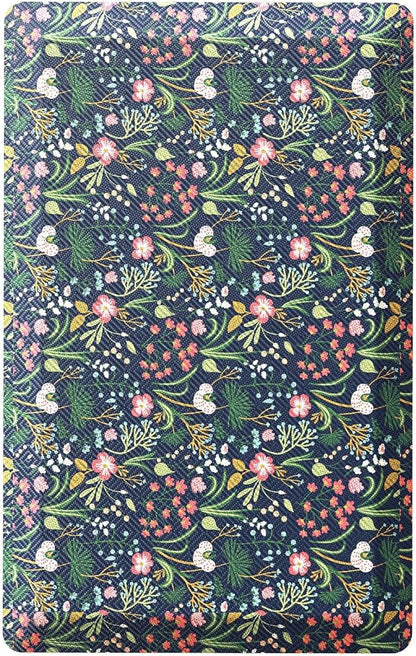 Ophanie Kitchen Mats for Floor, 3/4 inch Thick, 20x32 Anti Fatigue Cushioned Mat, Kitchen Rugs, Waterproof, Comfort Ergonomic Standing Mat for Office, Home, Sink, Blue Flower Non-Slip Ridged Bottom