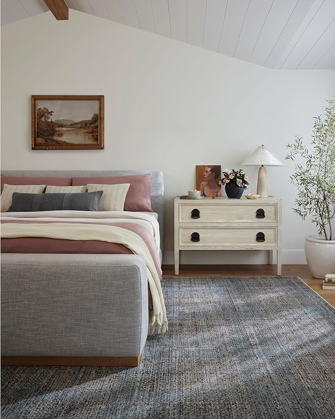 Loloi Angela Rose Ember Collection EMB-09 Denim/Charcoal 5'-3" x 7'-6" Area Rug