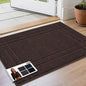 JSEI Entryway Rugs Doormat 20"x32", Non-Slip Dirt Trapper Door Mats Indoor, Washable Absorbent and Stain Resist Welcome Floor Mat for Front Door, Dog Door Mat, Muddy Wet Shoes & Paws, Brown