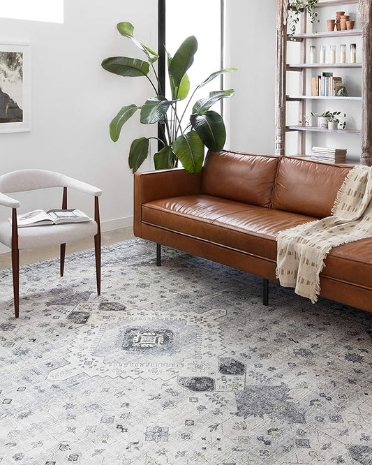 Loloi II Skye Collection SKY-02 Silver/Grey 5'-0" x 7'-6" Area Rug
