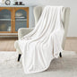 Bedsure GentleSoft Fleece Throw XL Blanket White - 300GSM Soft Lightweight Plush Cozy Blankets for Bed, Sofa, Couch, Travel, Camping, 50x70 inches