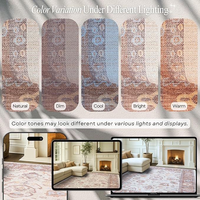 Fame Rugs Brown Modern Oushak Rug 2'6"x13, Vintage Turkish Colorful Oriental Antique Inspired Long Runner Rugs, Luxury Living Room Bedroom (383BB, 2'6" x 13')