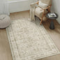 Taupe 3x5 Entryway Rug Vintage Area Carpet Indoor Office Washable Door Mat Entrance Small Low Pile Traditional Distressed Retro Accent Throw Rug Non Slip Kitchen Bathroom