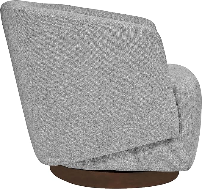 MINCETA Accent Chair,Modern Swivel Chairs for Living Room and Bedroom Reading with Wood Base,Set of 2,Performance Fabric in Gray