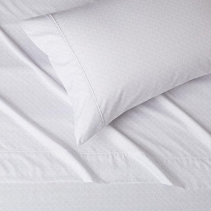 Amazon Basics Lightweight Super Soft Easy Care Wrinkle Free Microfiber 3 Piece Bed Sheet Set with 14-Inch Deep Pockets, Twin, Gray Crosshatch, Printed, Kids, Men & Women Bedding