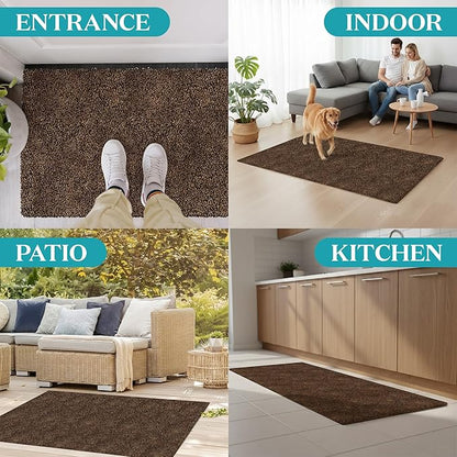 Premium Microfiber Indoor Door Mat – 36"x72" Washable Entry Mat, Non-Slip, Waterproof Backing, Super Absorbent, Low Profile Entryway Doormat for Indoor Entrance