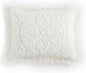 Beatrice Home Fashions Medallion Chenille Bedspread, King Sham, Ivory