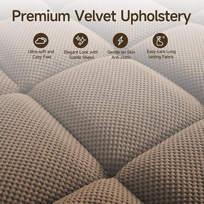70.9" Chaise Lounge Chair Indoor, Oversized Boucle Upholstered Sofa Bed, Adjustable Backrest Deep Seat Reading Chair, Sofas Couches for Living Room with Storage, Cup Holders & 360° Swivel Side Table
