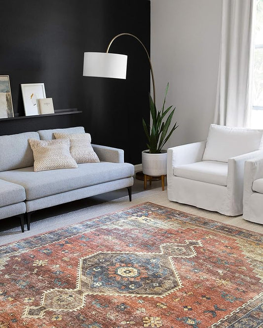 Loloi Skye Collection SKY-11 Rust/Blue 2'-6" x 10'-0" Runner Rug