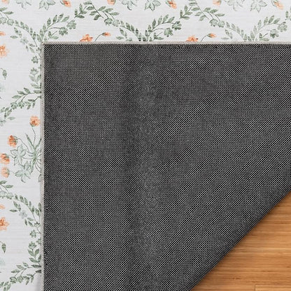 Gertmenian Indoor Boho Area Rug | Home Decor for Entryway, Bedroom, Living Room, Office, Kitchen | Non Slip, Soft, Printed Accent Rugs | Vela, Ivory, 3x5 Small, 24609