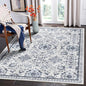 vivorug 6x9 Rug, Stain Resistant Washable Rug for Living Room, Floral Area Rug Vintage Inspired (Ivory/Blue, 6'x9')