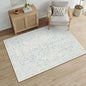 3x5 Blue Area Rug Non Slip Vintage Office Entryway Rug Distressed Machine Washable Kitchen Carpet Traditional Retro Floral Accent Throw Door Mat for Bedroom Bathroom Dining Living Room