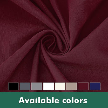 Biscaynebay Wrap Around Bed Skirts with Split Corners for King Beds 14" Drop, Burgundy Elastic Dust Ruffles Adjustable Easy Fit Wrinkle & Fade Resistant Silky Luxurious Fabric Machine Washable