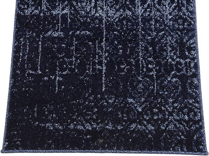 Unique Loom Del Mar Collection Area Rug - Jennifer (2' x 6' 1" Runner, Blue/ Navy Blue)
