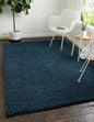 Unique Loom Solid Shag Collection Area Rug (10' x 13' 11" Rectangle, Sapphire Blue/ Navy Blue)