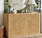 win2win 6 Drawer Dresser, Modern Dresser with Storage, 47" Wide Fluted Chest of Drawers with Faux Marble Top, Dressers TV Stand, Minimalist Drawers Organizer for Bedroom, Living Room, Hallway, Oak