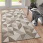 Indoor Doormat 36"x 59", Absorbent Front Back Door Mat Floor Mats, Rubber Backing Non Slip Door Mats Inside Mud Dirt Trapper Entrance Front Door Rug Carpet, Machine Washable Low Profile-Brown Geome
