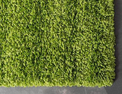 Unique Loom Solid Shag Collection Area Rug (10' x 13' Rectangle, Grass Green)