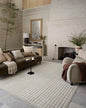 Loloi Amber Lewis Bexley Collection BEX-04 Slate/Natural 2'-7" x 12'-0" Runner Rug Neutral, Textured, Living, Bedroom, Dining, Carpet