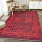Bloom Rugs Washable Non-Slip 4' x 6' Rug - Red Traditional Bordered Area Rug for Living Room, Bedroom, Dining Room, and Kitchen - Exact Size: 4' x 6'