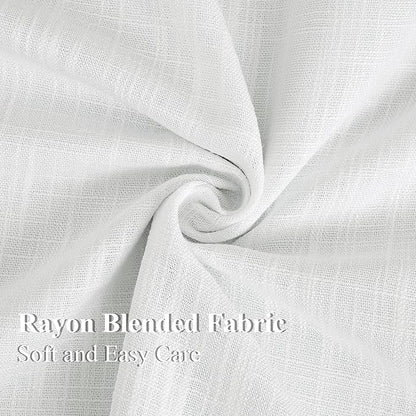 Vision Home Rod Pocket Back Tab White Total Blackout Bedroom Curtains 95 inch for Living Room Nursery Window Panels Thermal Insulated Energy Efficient Soundproof Pure White Drapes 2 Panels 50" Wx95 L