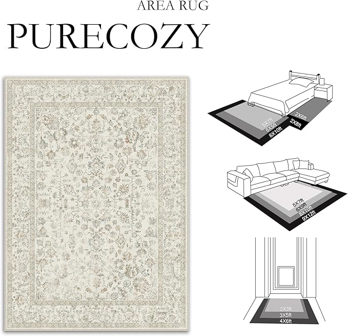 2x3 Taupe Entryway Area Rug Machine Washable Door Mat Kitchen Vintage Distressed Non Slip Carpet Indoor Retro Floral Accent Throw Small Rug for Bathroom Office Bedroom Living Dining Room