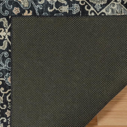Gertmenian Indoor Boho Area Rug - 9x13 Extra Large, Non Slip, Super Strong, Ideal for High Traffic Areas in Bedroom, Living Room, Kitchen - Tanis, Anthrocite, 28531