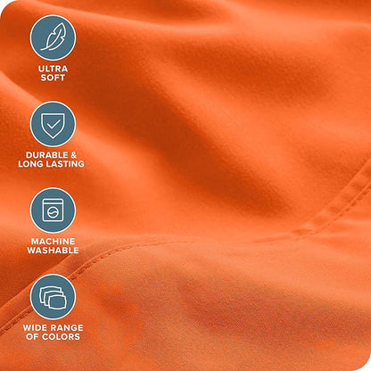 Bare Home Microfiber Sheet Set with Additional Pillowcase, Twin XL Orange
