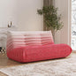 Bean Bag Chair, Loveseat Fireside Chair Bean Bag Sofa Large Bean Bag Chair for Adults, 2 Seater Bean Bag Chairs for Teens with High Density Comfortable Foam, Bean Bag for Living Room (Pink&White)