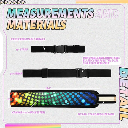 Summer Rave Fan Thigh Holster Rave Fan Holder Folding Hand Pouch Foldable Sleeves with Waist Belt for Thigh Party