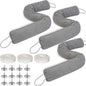Qunclay 3 Pcs Weighted Under Door Draft Stopper 36 x 4 Inches Door Sound Blocker Sound Proof Draft Guard for Bottom of Wind Noise Air Reducer(Gray)