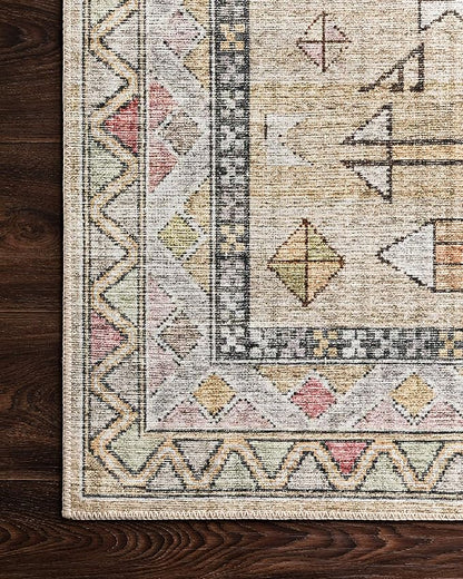Loloi Skye Collection SKY-04 Gold/Blush 2'-6" x 12'-0" Runner Rug