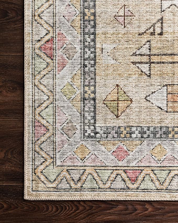 Loloi II Skye Collection SKY-04 Gold/Blush 5'-0" x 7'-6" Area Rug