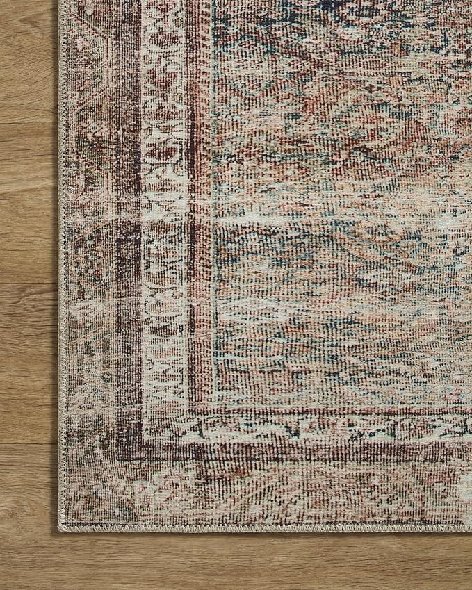 Loloi Chris Loves Julia Jules Collection JUL-09 Ink/Terracotta 7'-6'' x 9'-6'', .13" Pile Height, Area Rug
