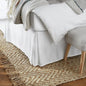 Amazon Basics Lightweight Pleated Bed Skirt, Full, Bright White, Solid