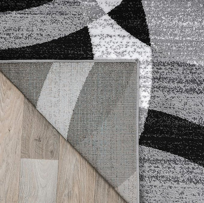 Rugshop Contemporary Abstract Circles Perfect for high Traffic Areas of Your Living Room,Bedroom,Home Office,Kitchen Area Rug 7'10" x 10'2" Gray