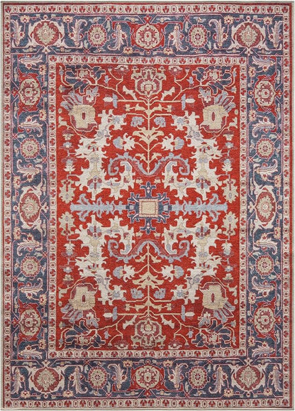 Keen Home Design 10x14 Rug - Machine Washable Area Rug with Non-Slip Backing, Ideal for Living Room, Dining Room, Bedroom - Vintage, Easy Clean, Durable, Low Pile Rug - (9'7" x 14')
