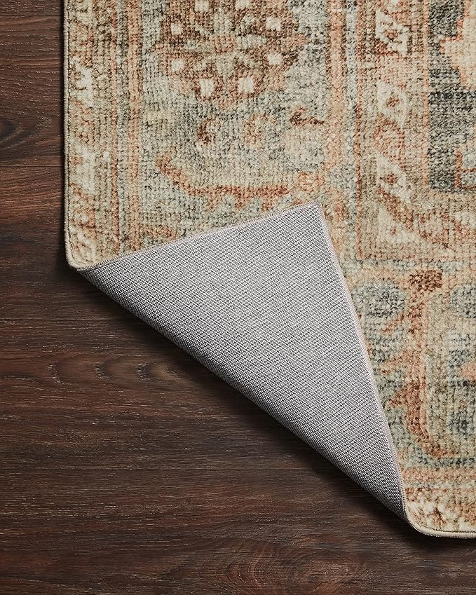 Loloi Margot Collection MAT-03 Ocean/Spice 2'-0" x 5'-0" Accent Rug feat. CloudPile, No-Shed Easy Clean Large Patterned Area Rug for Living Room, Bedroom, Dining Area
