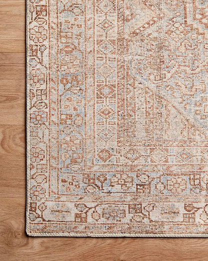 Loloi Chris Loves Julia Jules Collection JUL-04 Tangerine/Mist 8'-6'' x 11'-6'', .13" Pile Height, Area Rug