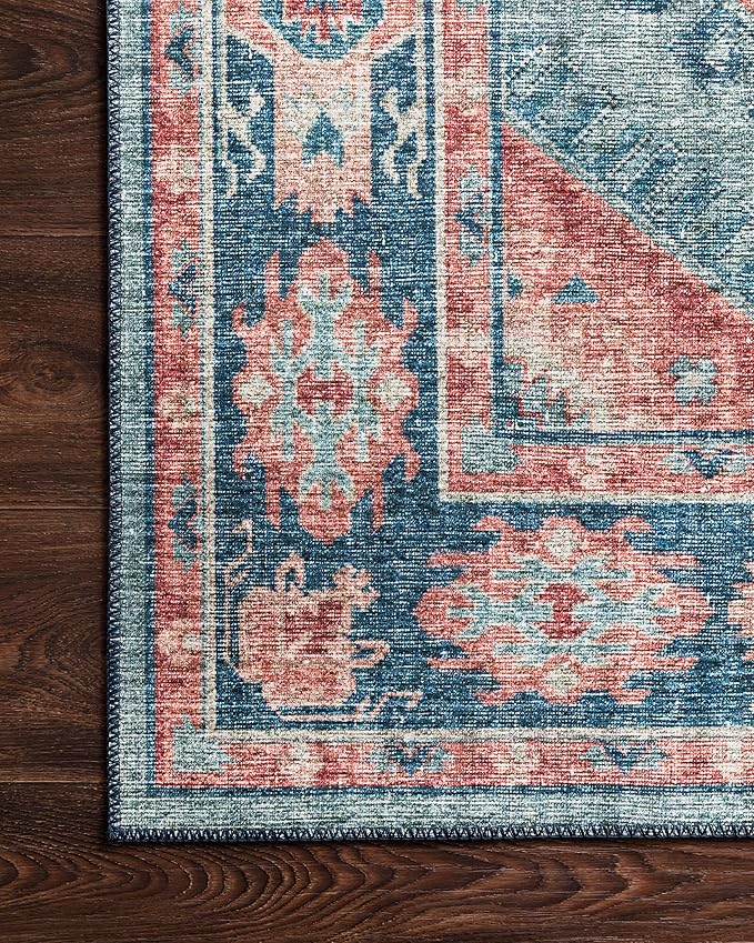Loloi Skye Collection SKY-03 Turquoise/Terracotta 2'-0" x 5'-0" Accent Rug