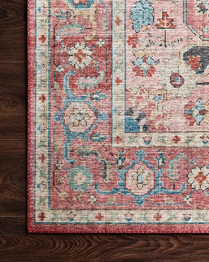 Loloi Skye Collection SKY-05 Brick/Ocean 8'-0" x 8'-0" Round Area Rug
